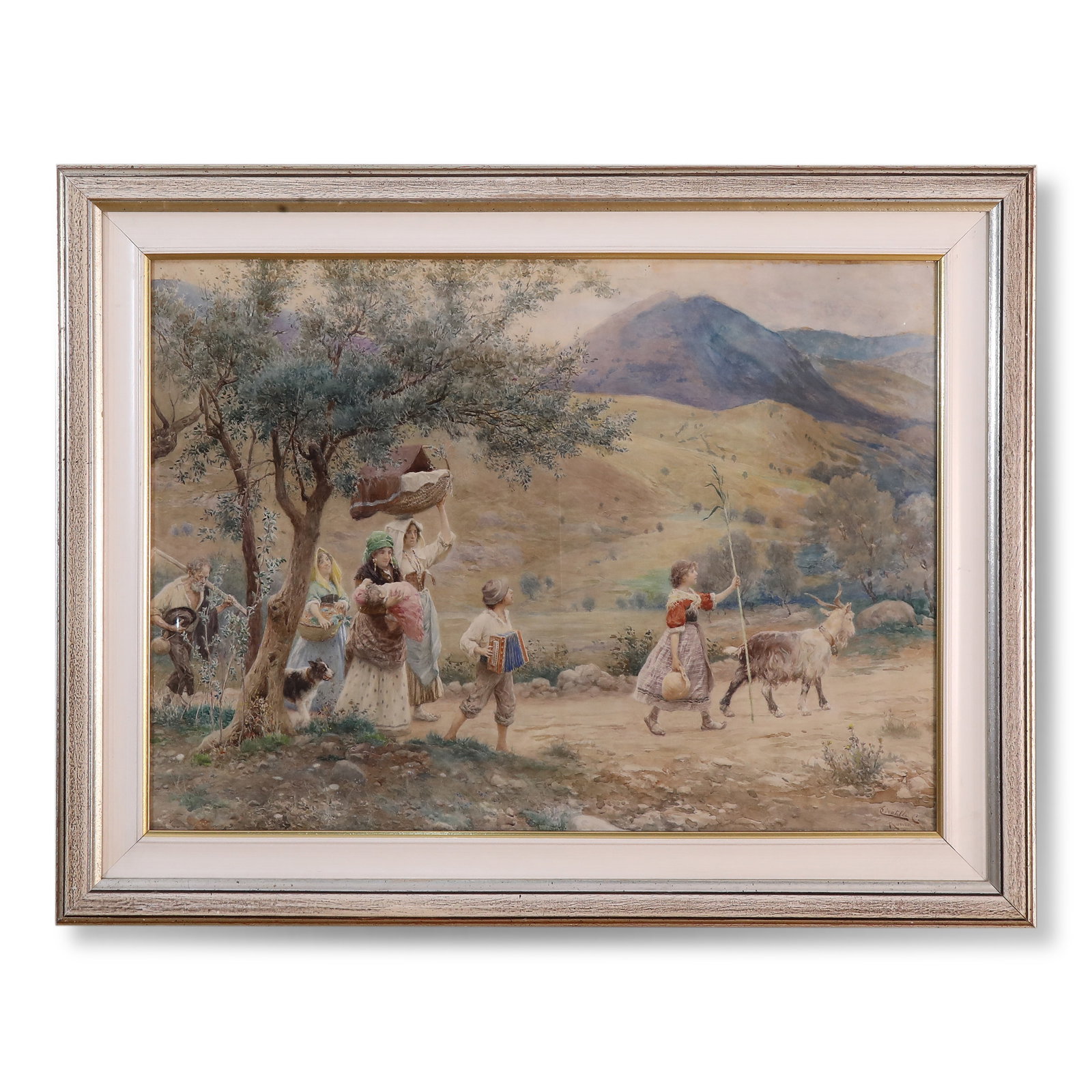 Late 19th Century Oil Painting Return from Baptism by Cesare Tiratelli (Italy, 1864-1933) (1 of 6)