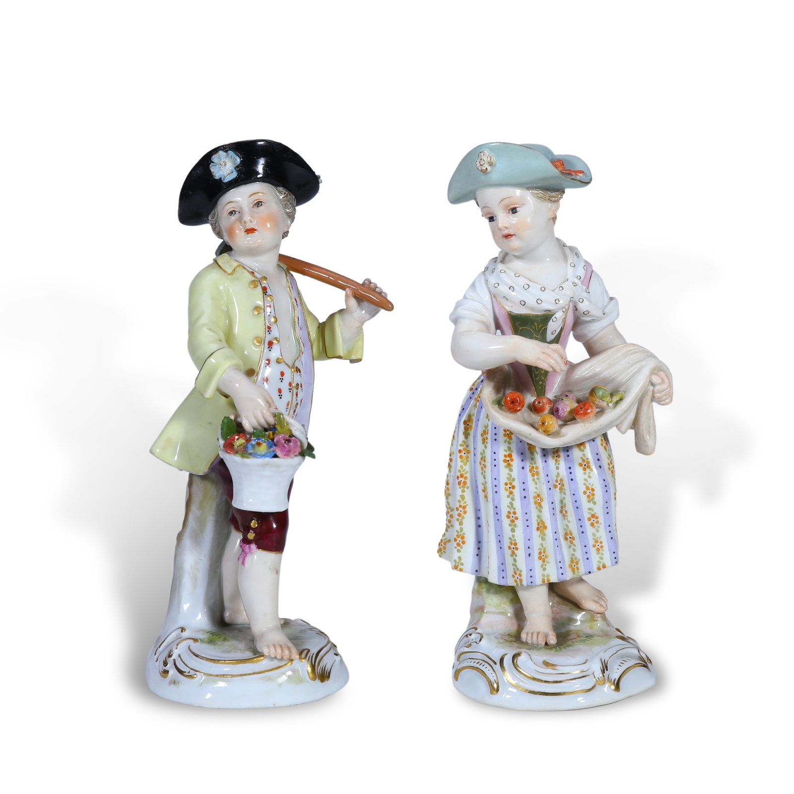 19th Century Pair of Meissen Porcelain Figurines Noble Gardeners (1 of 9)