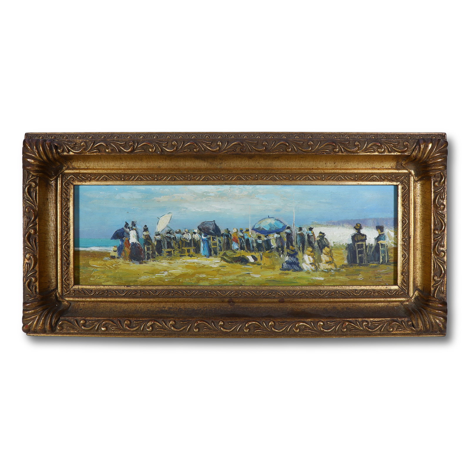 19th Century Oil Painting of Beach Holiday (1 of 5)