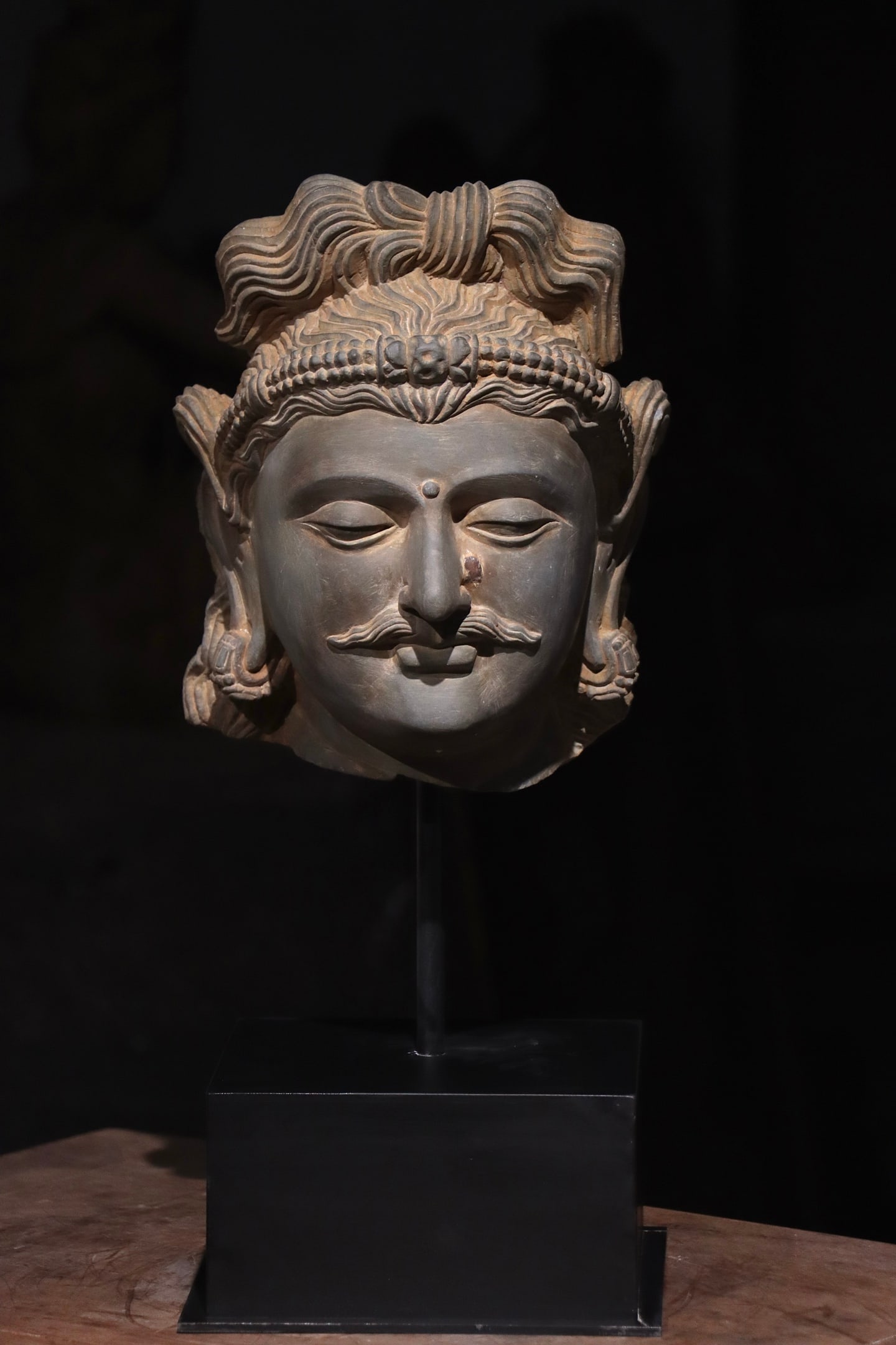 Gandhara Stone Carved Buddha Head (1 of 7)