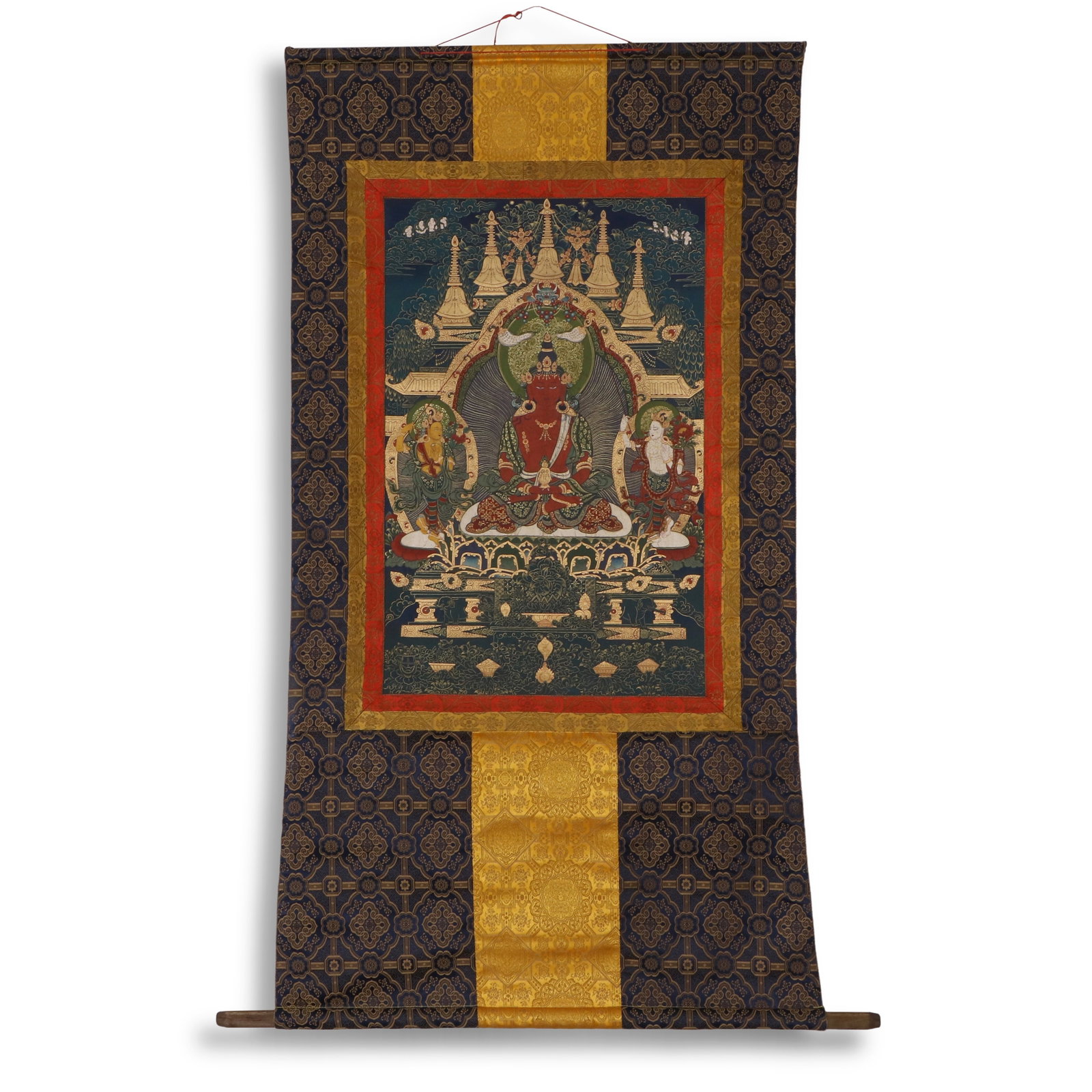 Qing Dynasty Thangka of Amitayus: Name Qing Dynasty Thangka of Amitayus Dimensions 84x54cm Description