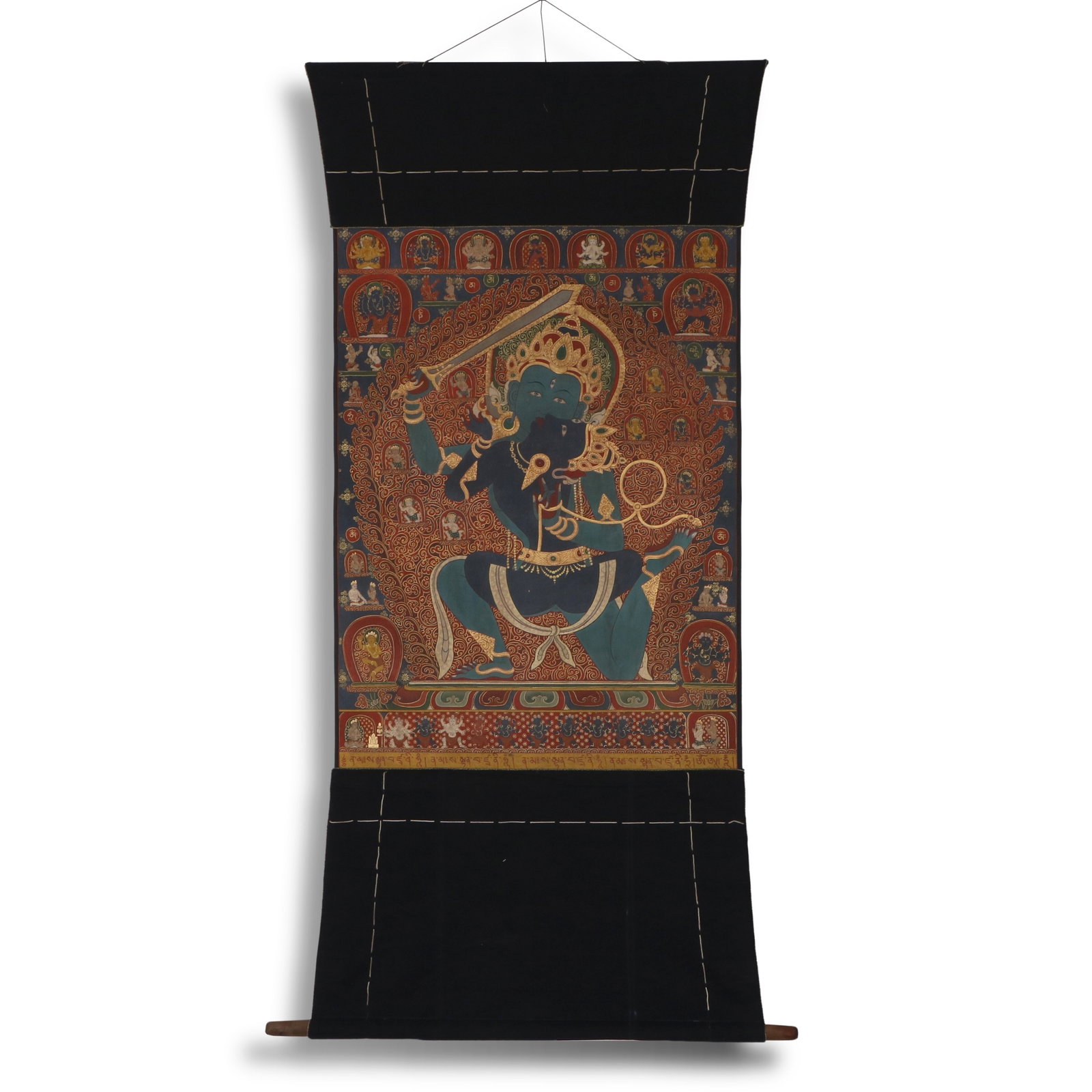 Ming Dynasty Thangka of Acala: Name Ming Dynasty Thangka of Acala Dimensions 89x66cm Description
