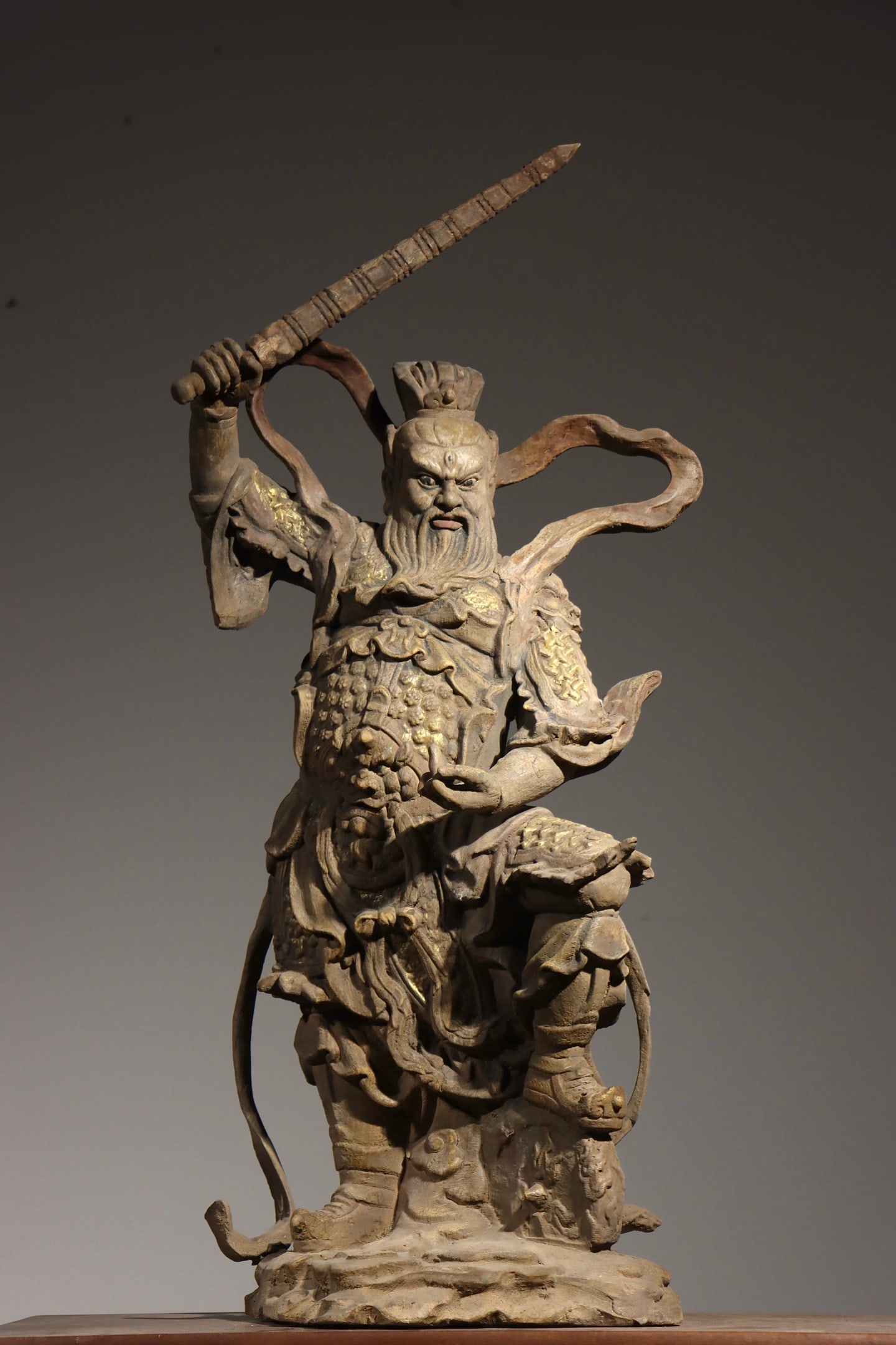 Ming Dynasty,Wood-carved Statue of Wang Lingguan (1 of 8)