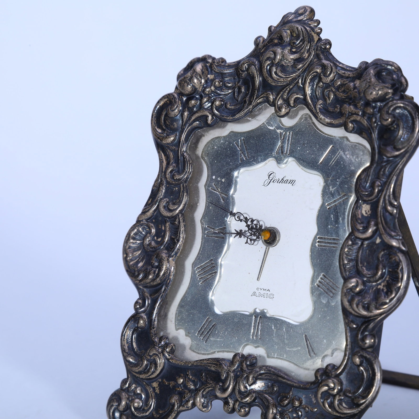 1910s Gorham Silver Repouss?? Mantel Clock - 2