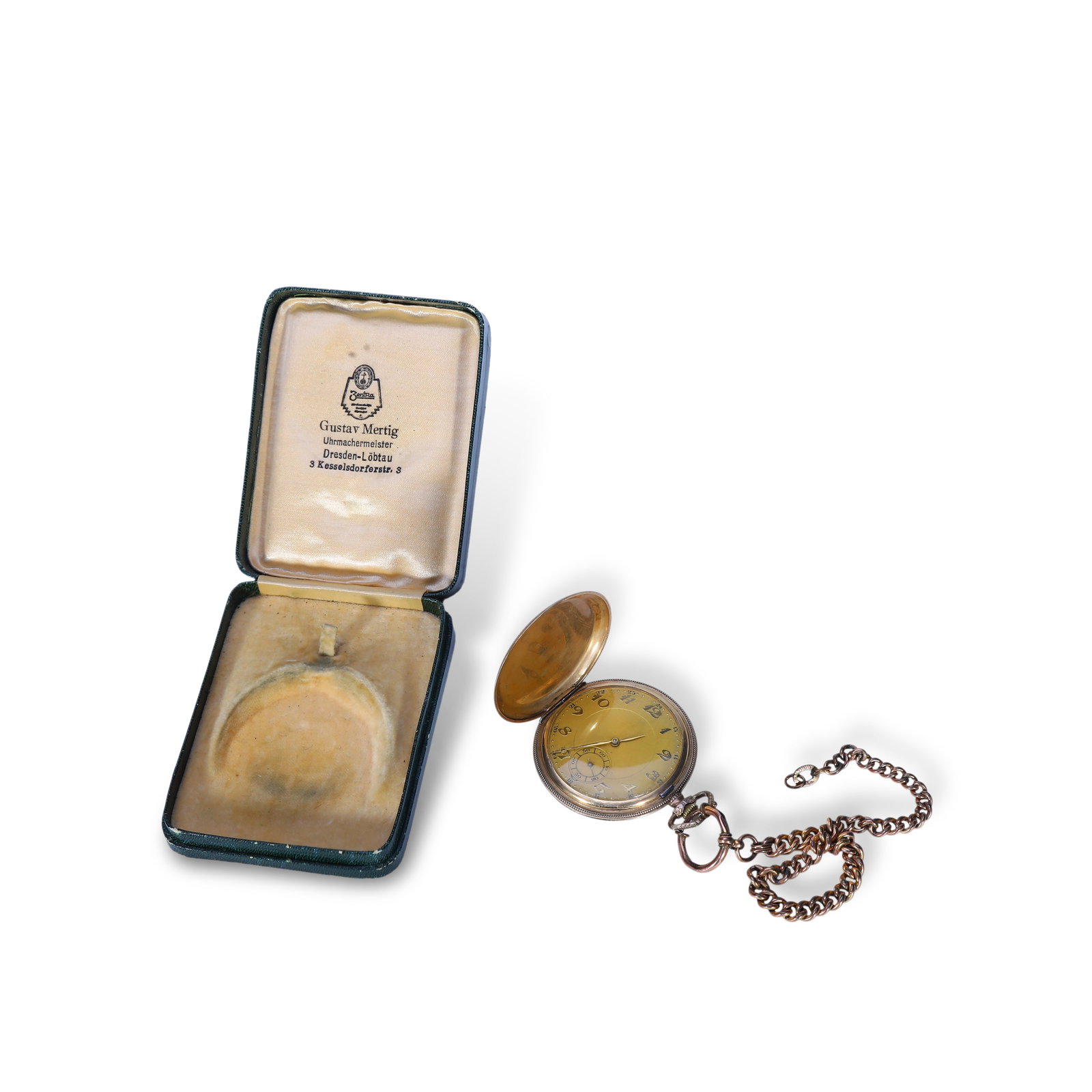 19th Century Gustav Mertig Dresden Pocket Watch: Name 19th Century Gustav Mertig Dresden Pocket Watch Dimensions D:50mm Description