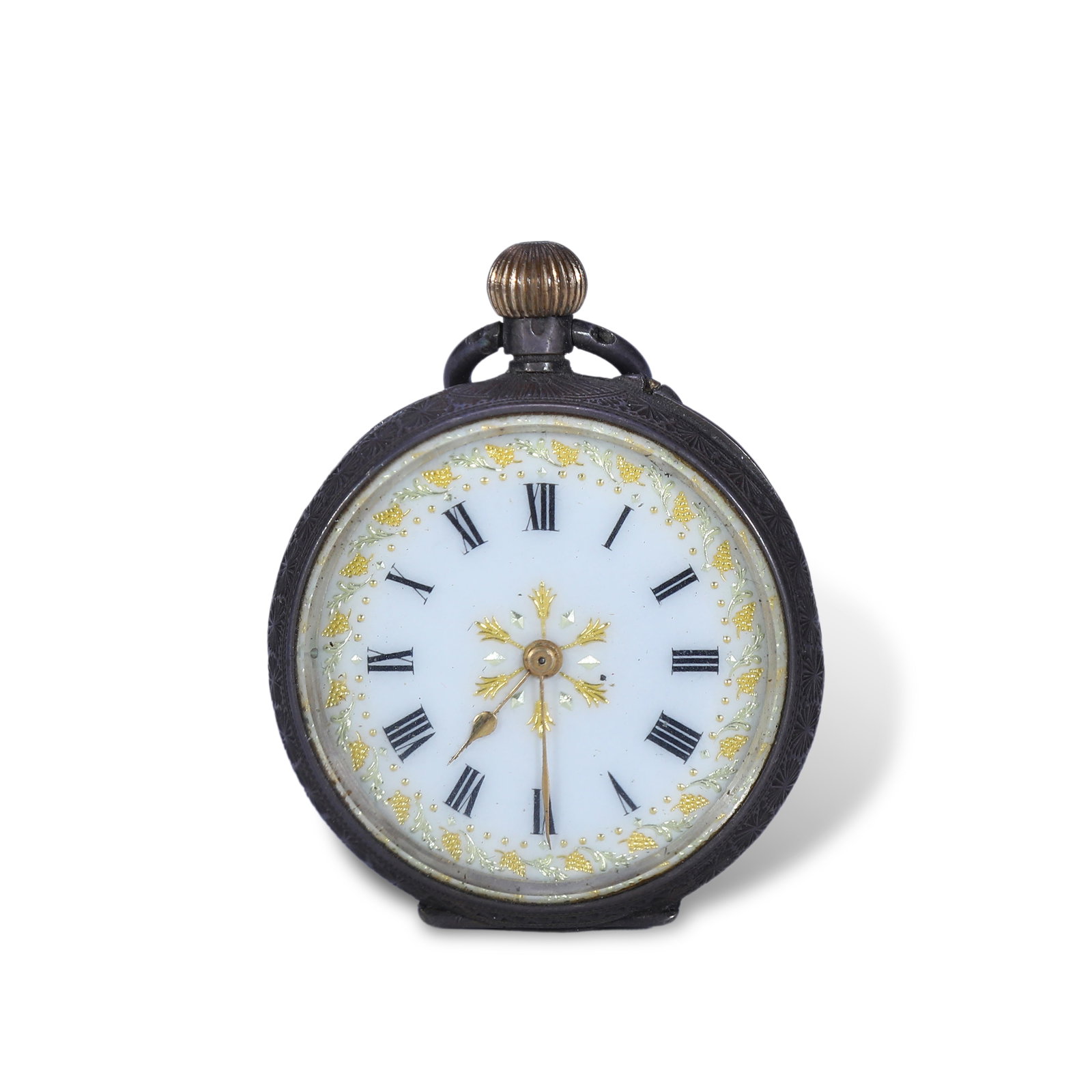 19th Century Silver & Enamel Pocket Watch: Name 19th Century Silver & Enamel Pocket Watch Dimensions D:33mm Description