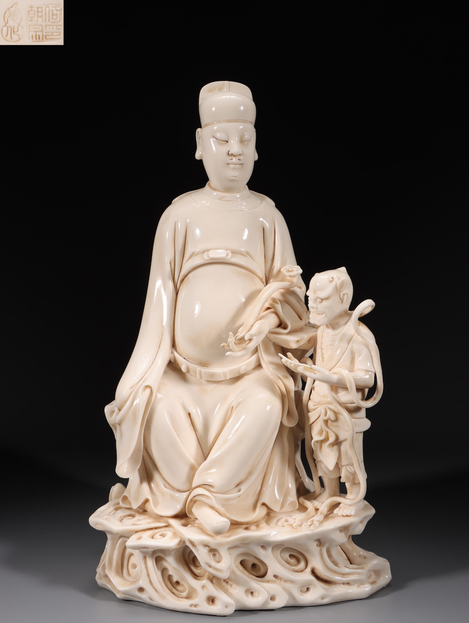 Ming Dynasty Dehua White Porcelain Statue of Wenchang Dijun by He Chaozong (1 of 11)