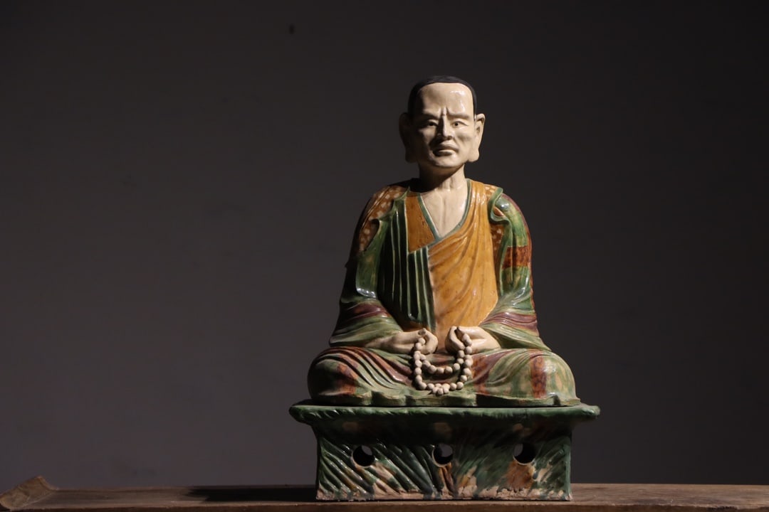 Liao Dynasty Sancai Glazed Arhat Statue (1 of 9)