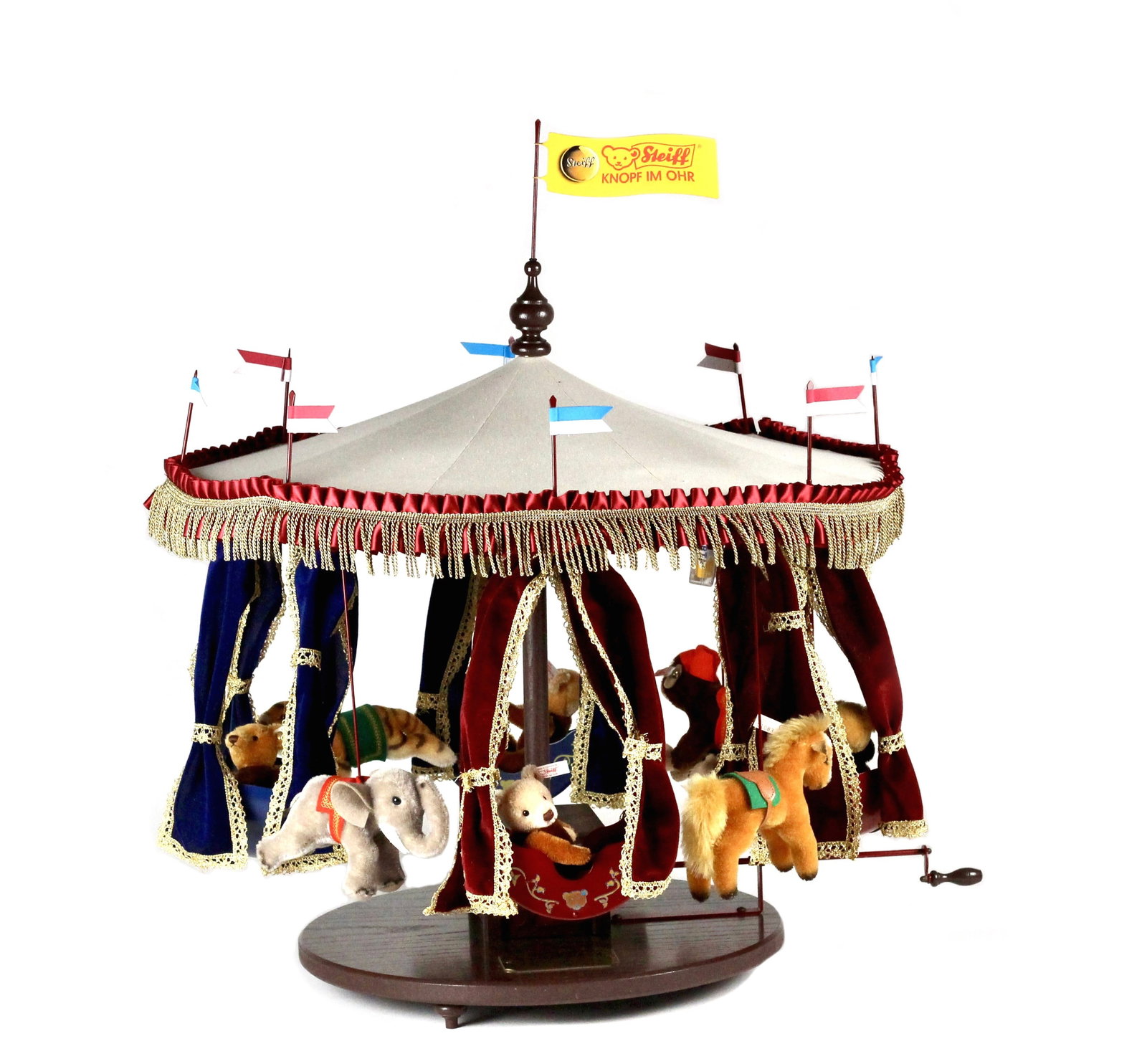 German Steiff Millennium Limited Edition Large Musical Carousel Teddy Bear Set (1 of 16)