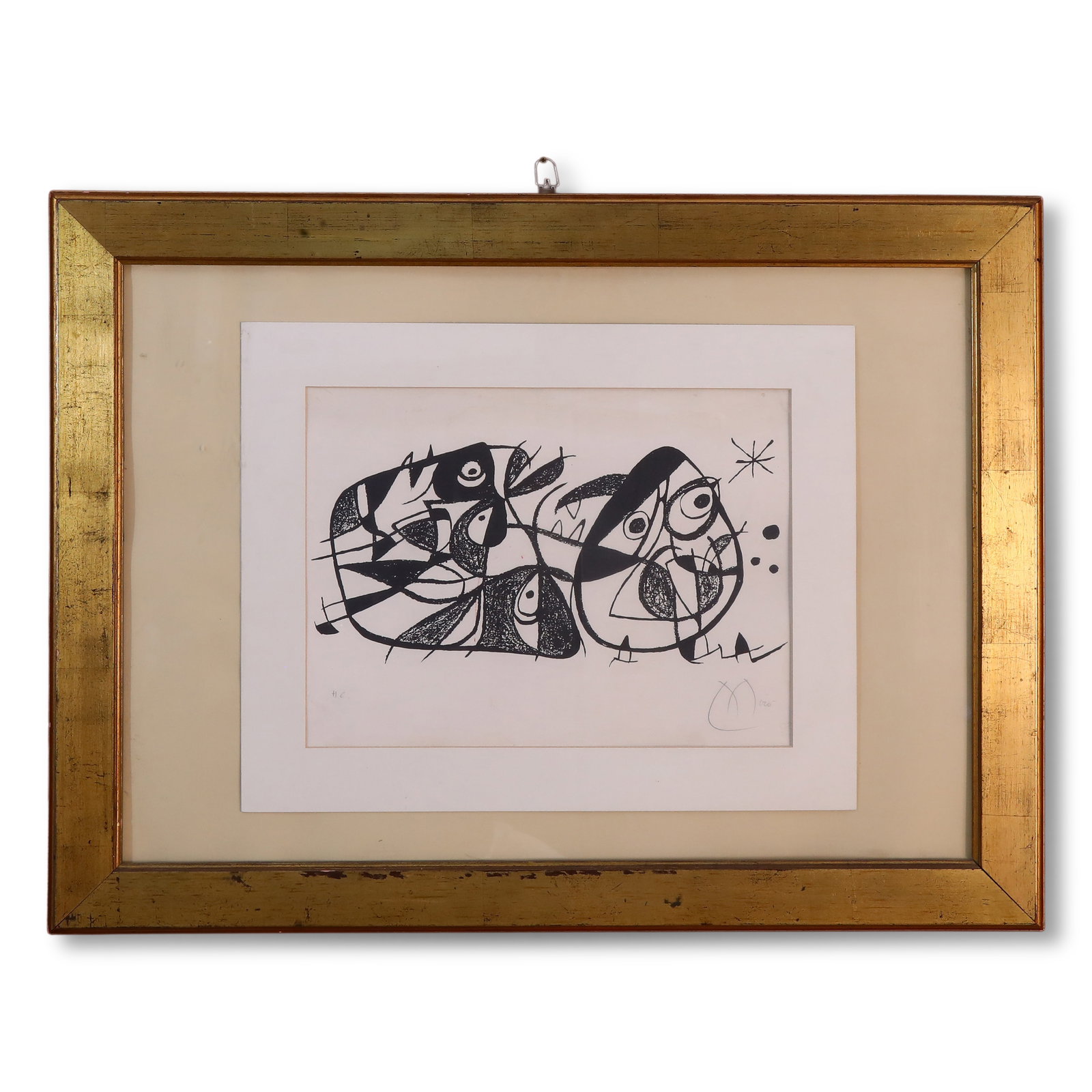 Black and White Lithograph Abstract Art by Spanish Artist Joan Mir?? (1 of 6)