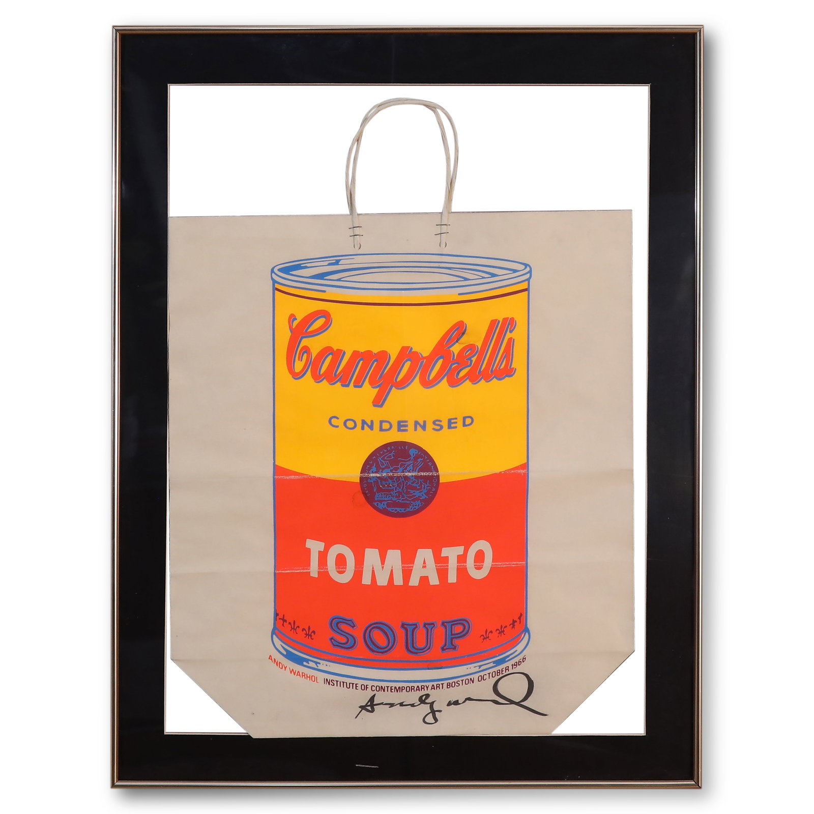 1966 Silkscreen Campbell's Soup Shopping Bag by Pop Art Master Andy Warhol (1 of 6)