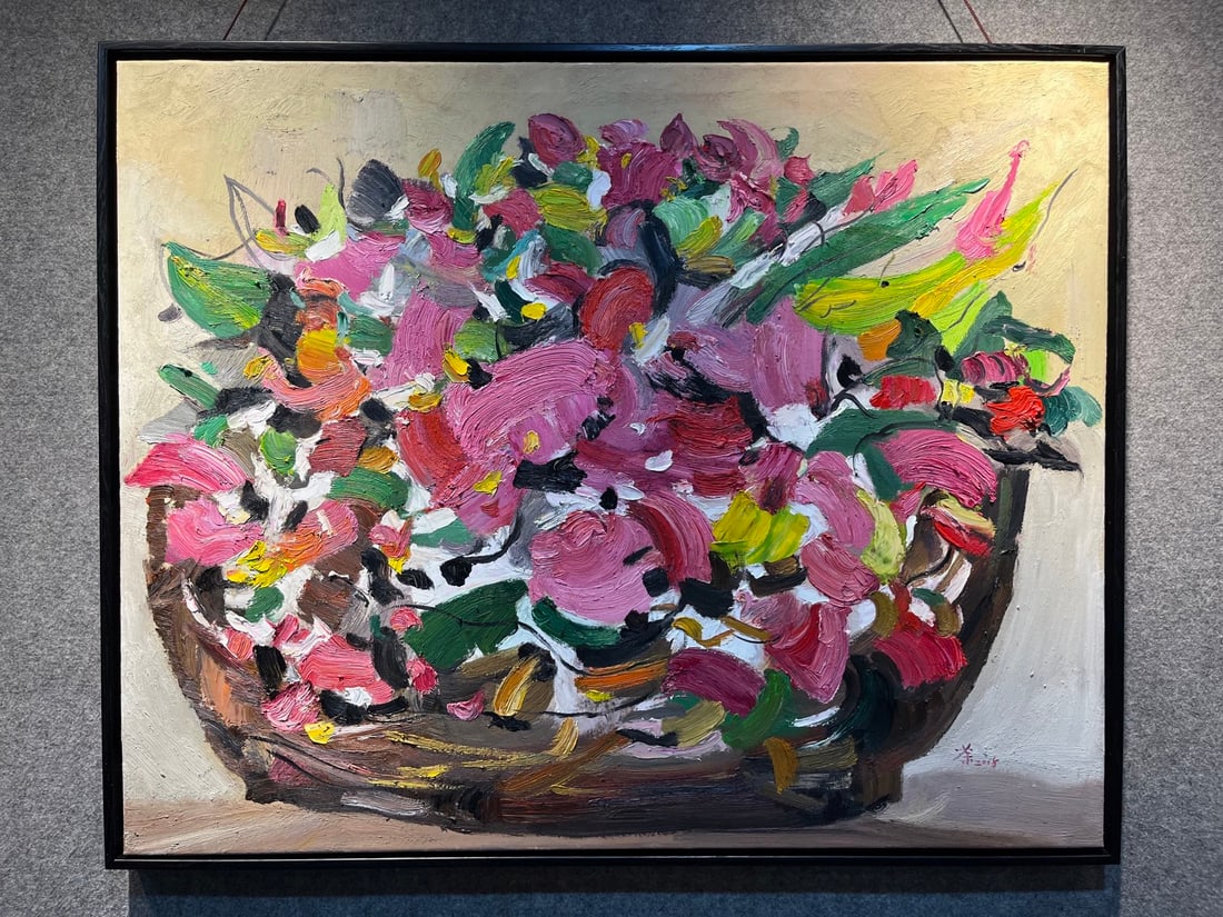 Wu Guanzhong Landscape Oil Painting: Name Wu Guanzhong Landscape Oil Painting Dimensions 70x85cm Description