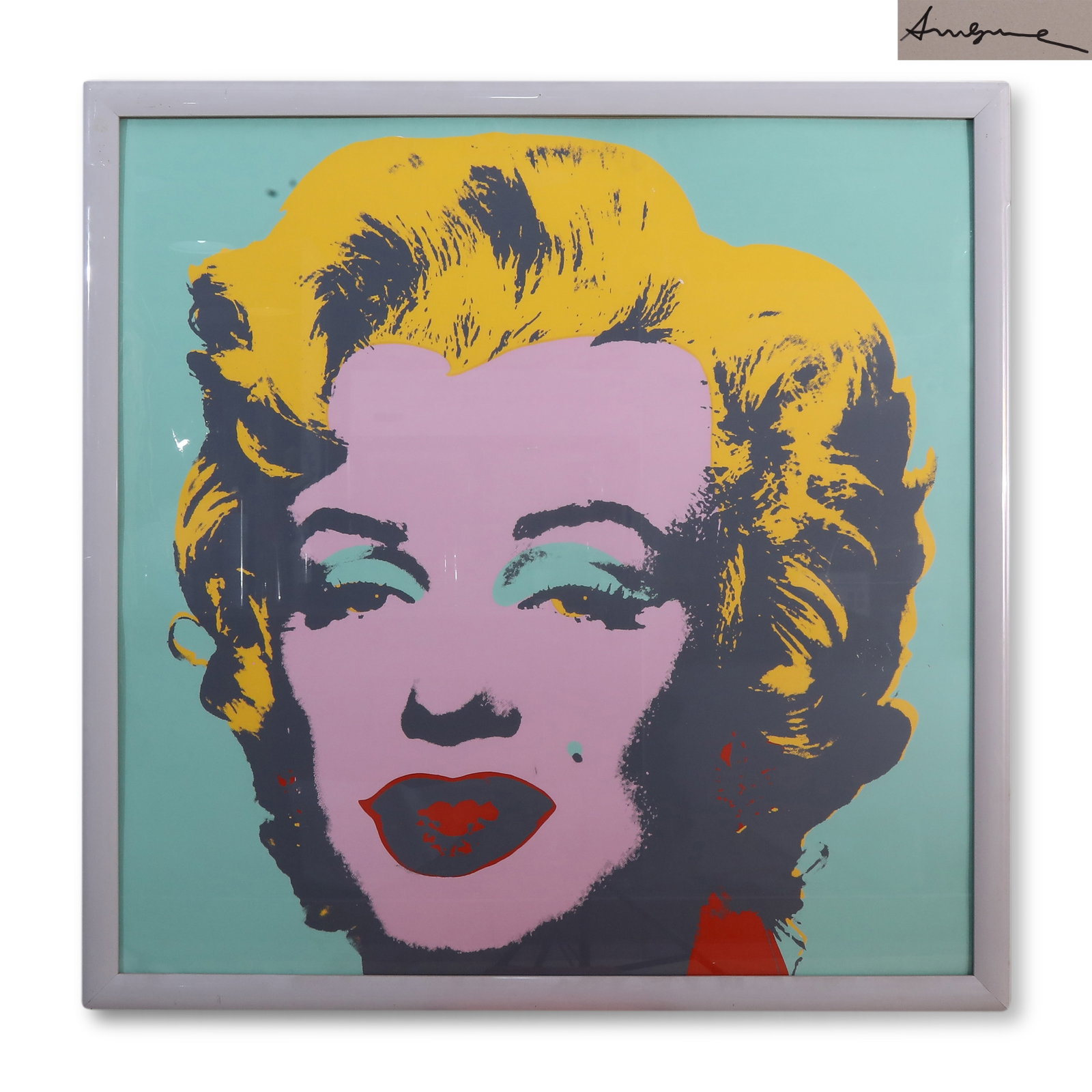Eternal Goddess Marilyn Monroe by American Pop Artist Andy Warhol: Name Eternal Goddess Marilyn Monroe by American Pop Artist Andy Warhol Dimensions 99x99cm Description Period: 1970s-1980sStyle: Pop ArtCategory: Silkscreen print on paper (framed in modern