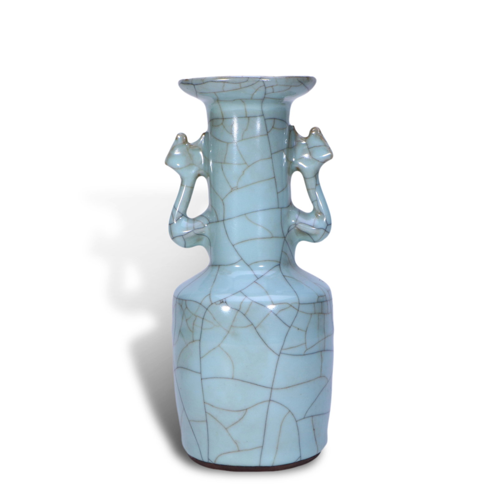 Song Dynasty, Ge Ware Phoenix-ear Dish-mouth Vase (1 of 4)