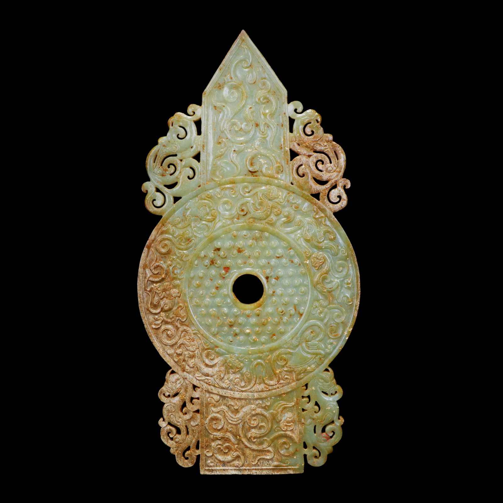 Han Dynasty Jade gui-bi with dragon patterns - 4