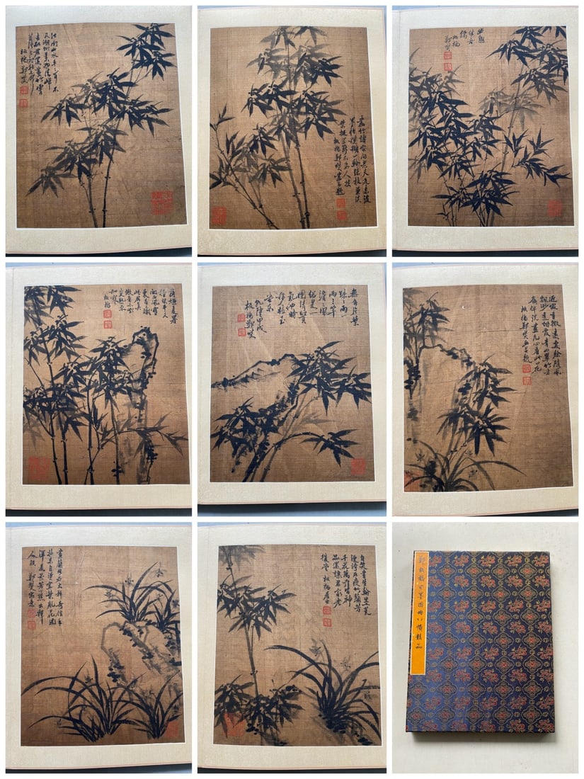 Zheng Banqiao Ink Bamboo Album (8 Leaves) (1 of 9)