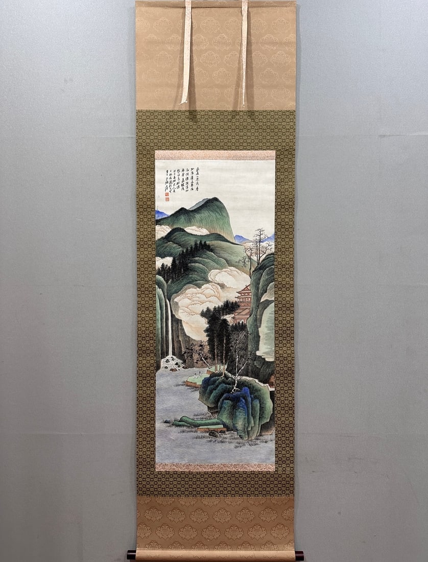 Zhang Daqian Landscape Vertical Scroll - 10