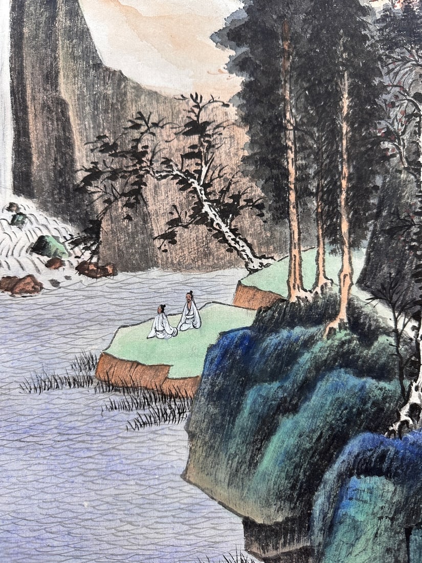 Zhang Daqian Landscape Vertical Scroll - 9