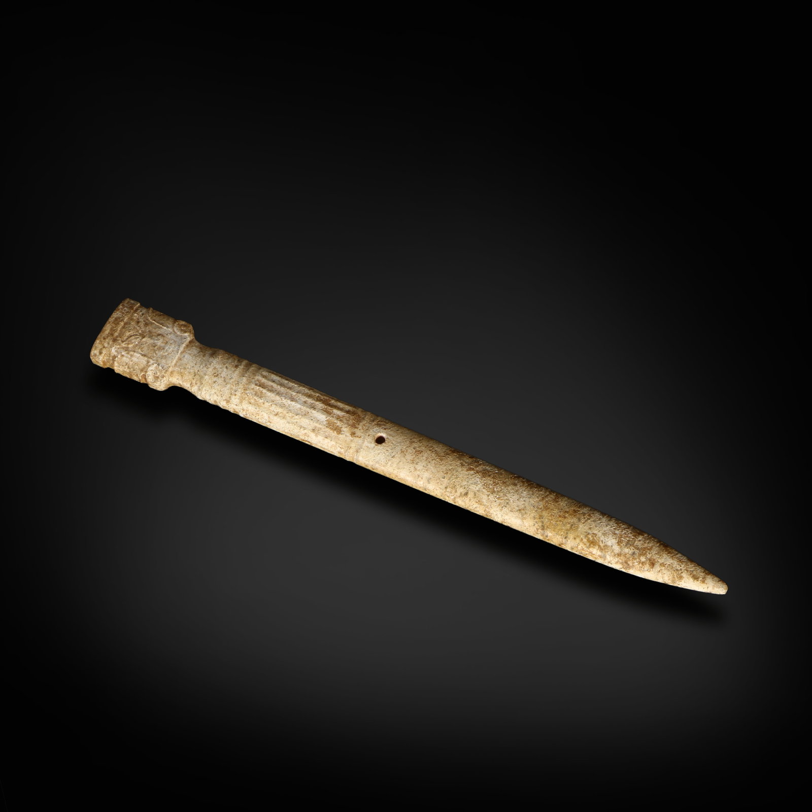 Neolithic Period, Jade Hairpin: Name Neolithic Period, Jade Hairpin Dimensions L:15.4cm W:1.7cm Description