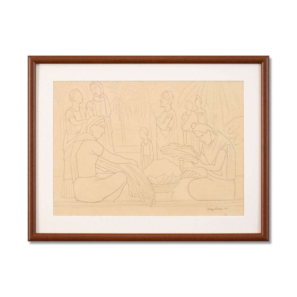 DIEGO RIVERA (1886-1957), ATTRIBUTED TO, PENCIL ON PAPER (1 of 3)