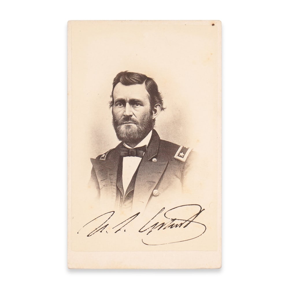 ULYSSES S. GRANT, SIGNED CDV PHOTOGRAPH (1 of 2)