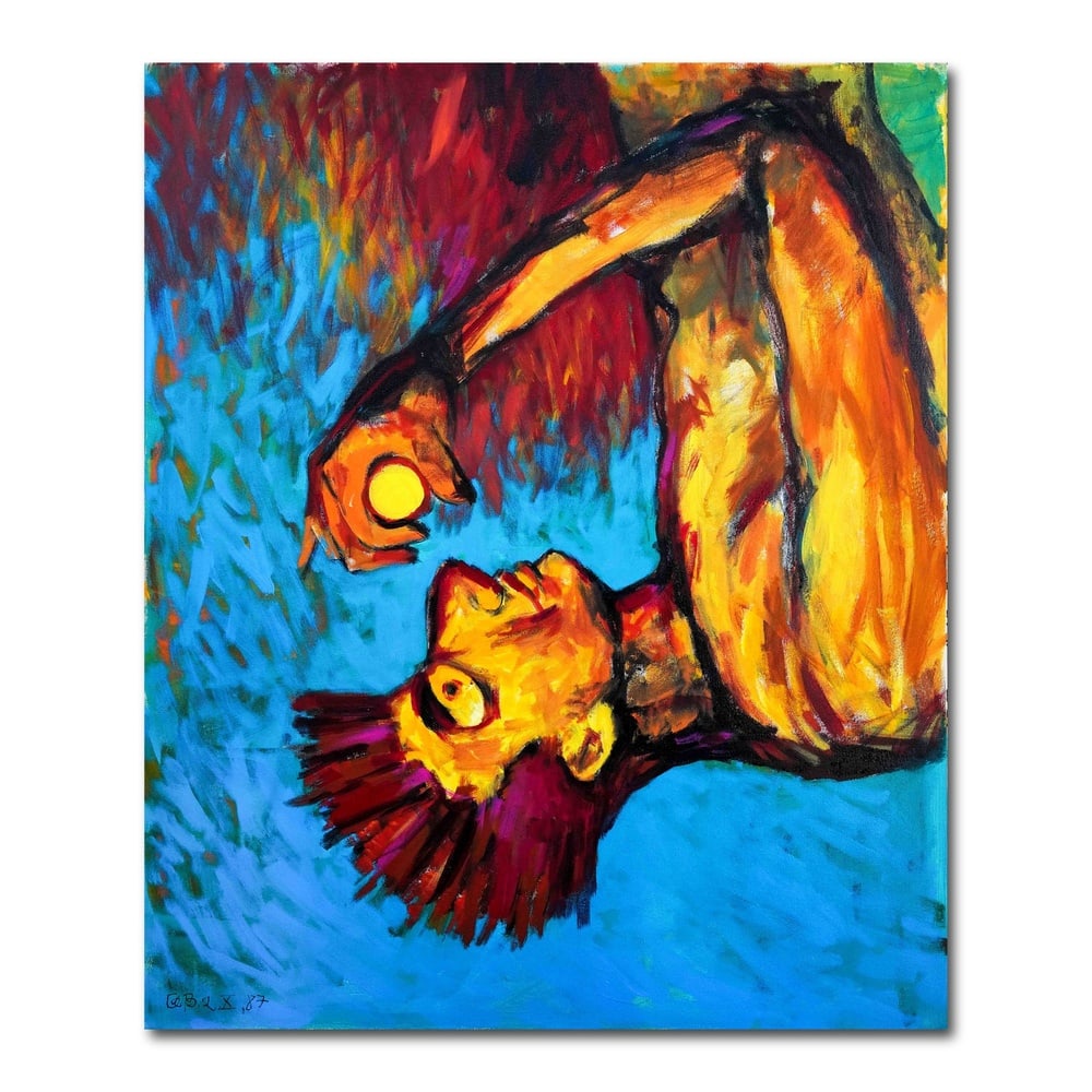 GEORG BASELITZ (B.1938), ATTRIBUTED TO, OIL ON CANVAS: Image Dimensions: 120 x 100 cm (47 1/4 x 39 3/8 in) Signed (lower left and verso) Georg Baselitz (b. 1938) is a leading figure in German Neo-Expressionism, known for his rebellious artistic style, agg