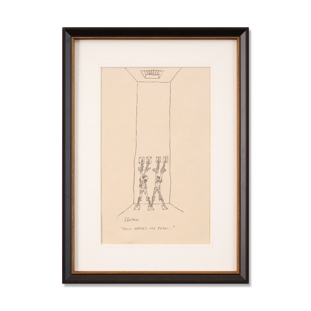 SHEL SILVERSTEIN, SIGNED ARTWORK: Image Dimensions: 11 7/8 x 7 1/4 in (30.2 x 18.5 cm) Framed Dimensions: 17 3/8 x 12 5/8 in (44 x 32 cm) Provenance and Authentication: This collectible has undergone a rigorous forensic evaluation.