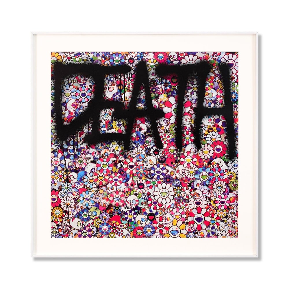 TAKASHI MURAKAMI (B.1962), OFFSET LITHOGRAPH: Signed (lower right) Image Dimensions: 19 5/8 x 19 5/8 in (50 x 50 cm) Framed Dimensions: 23 7/8 x 23 7/8 in (60.5 x 60.5 cm) Takashi Murakami (B. 1962), widely regarded as the foremost figure of cont