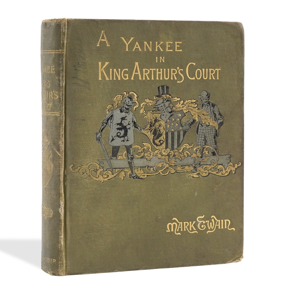 MARK TWAIN, SIGNED "A CONNECTICUT YANKEE IN KING ARTHUR'S COURT" (1 of 4)