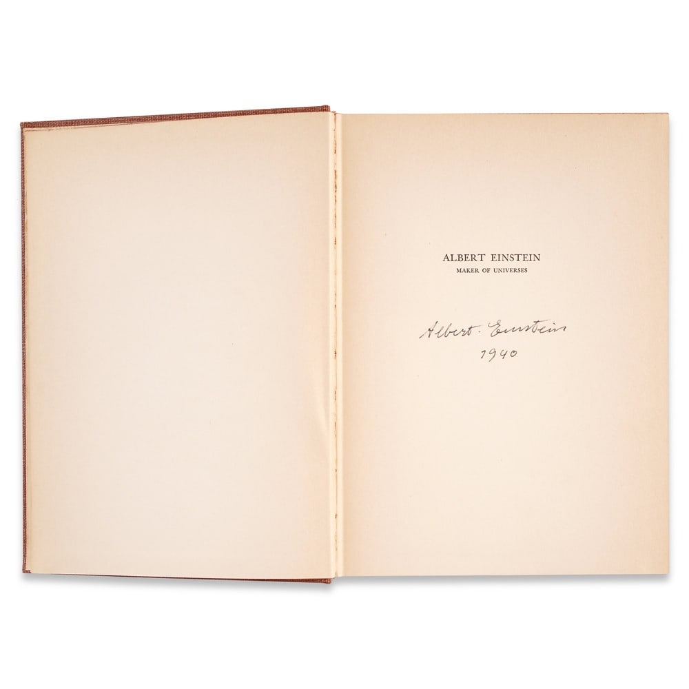 ALBERT EINSTEIN, SIGNED ALBERT EINSTEIN: MAKER OF UNIVERSES - 3
