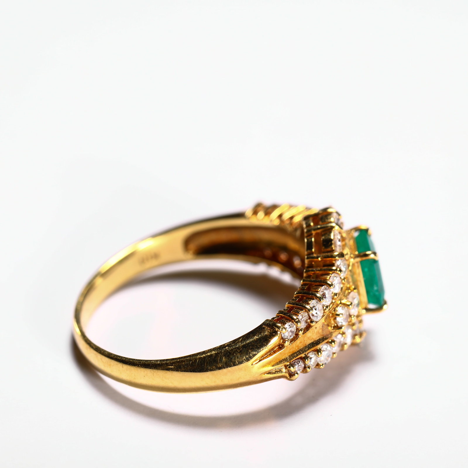 18K EMERALD RING - 3
