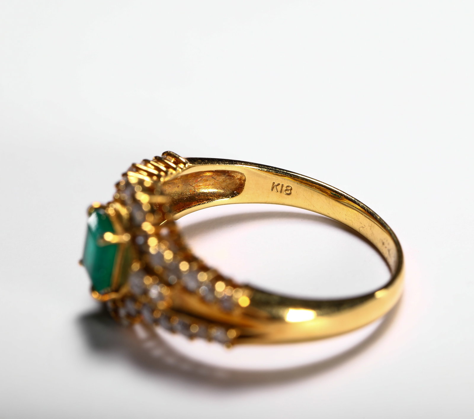 18K EMERALD RING - 6