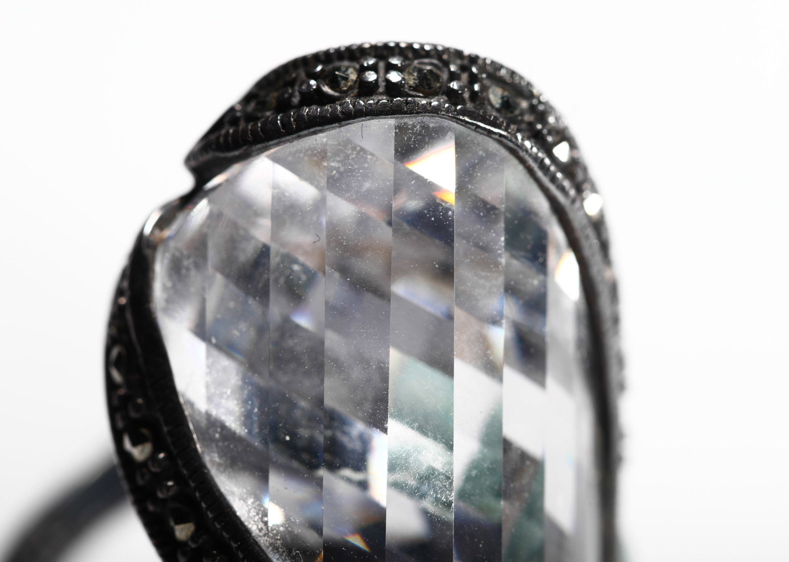 SILVER CRYSTAL RING - 2