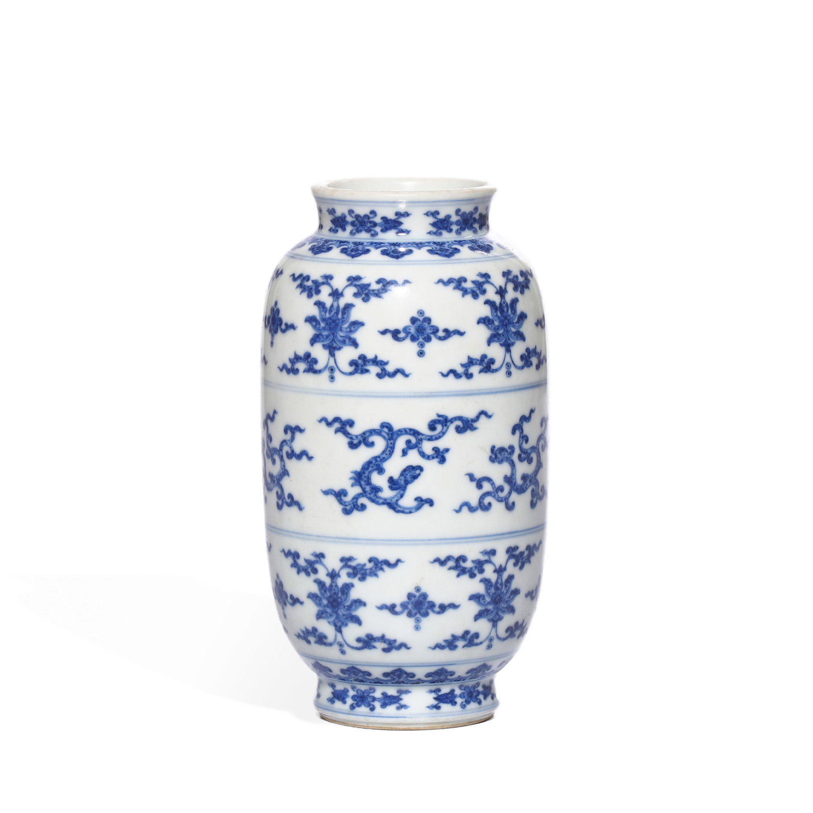 QING YONGZHENG BLUE AND WHITE ???? PATTERN LANTERN VASE (1 of 5)