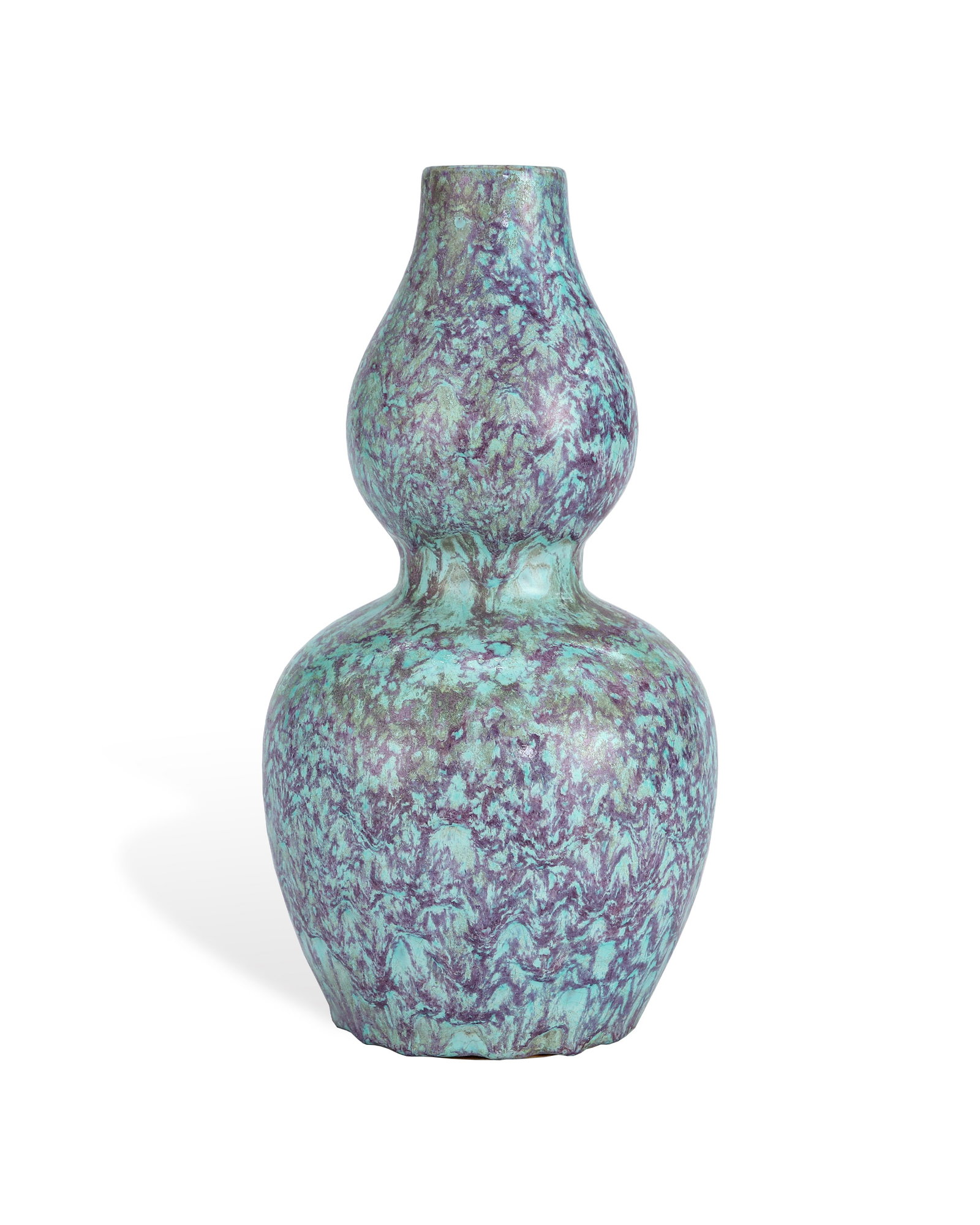 QING QIANLONG LUJUN GLAZE GOURD VASE: L: 13.8cm H: 25.8cm