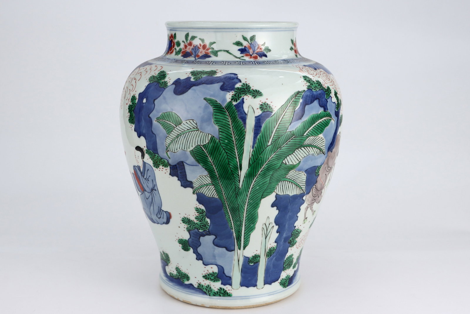 QING KANGXI MULTICOLORED LADY PATTERN JAR - 5