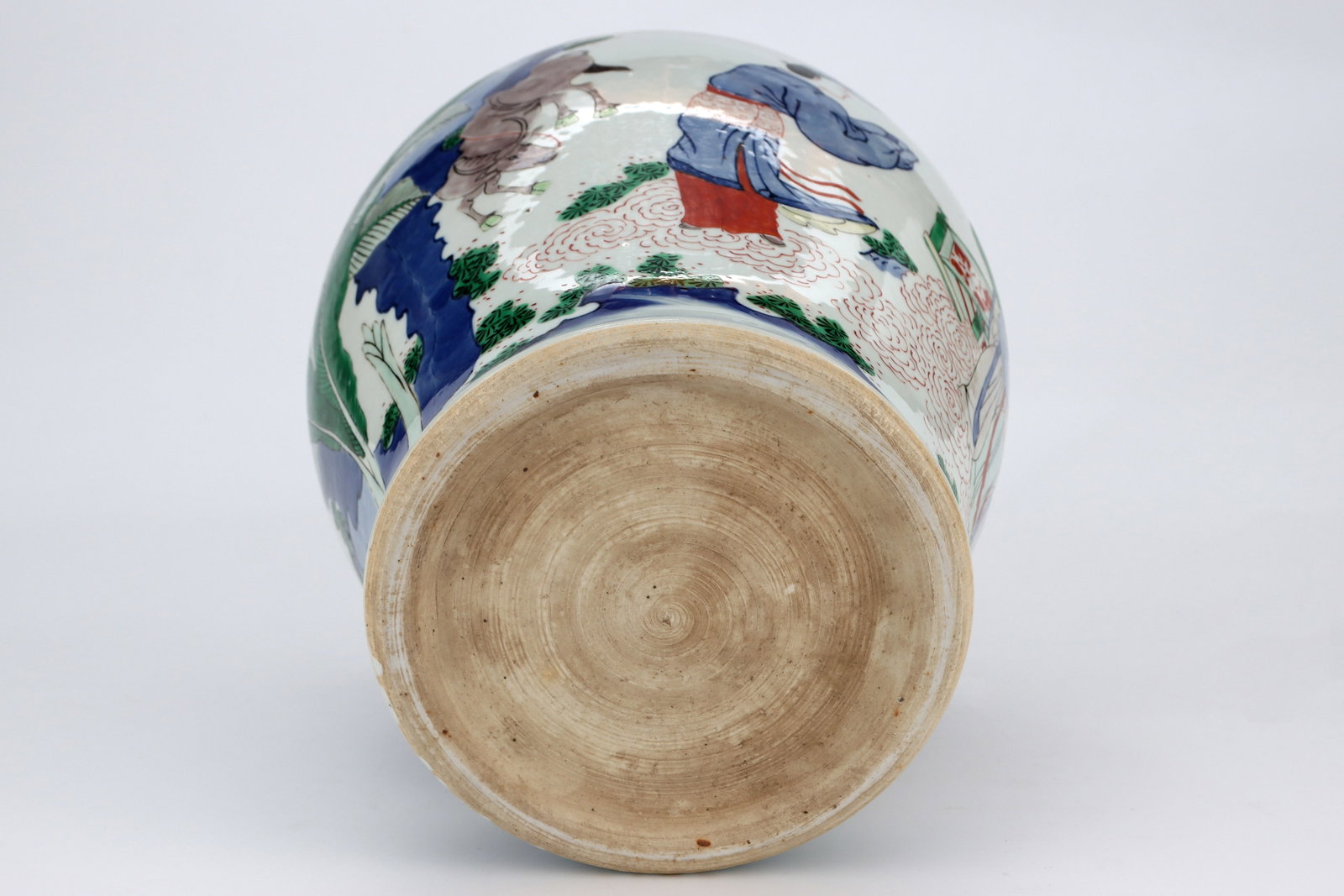 QING KANGXI MULTICOLORED LADY PATTERN JAR - 6