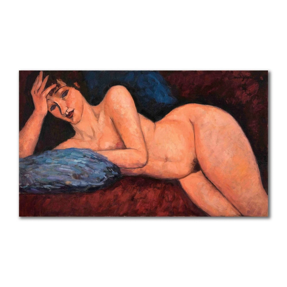 AMEDEO MODIGLIANI (1884-1920), ATTRIBUTED TO, OIL ON CANVAS: Signed (upper right) Image Dimensions: 92 x 54 cm (36 1/4 x 21 1/4 in) Amedeo Modigliani (1884-1920) was a renowned Italian painter celebrated for his distinctive portraits and reclining nudes. His