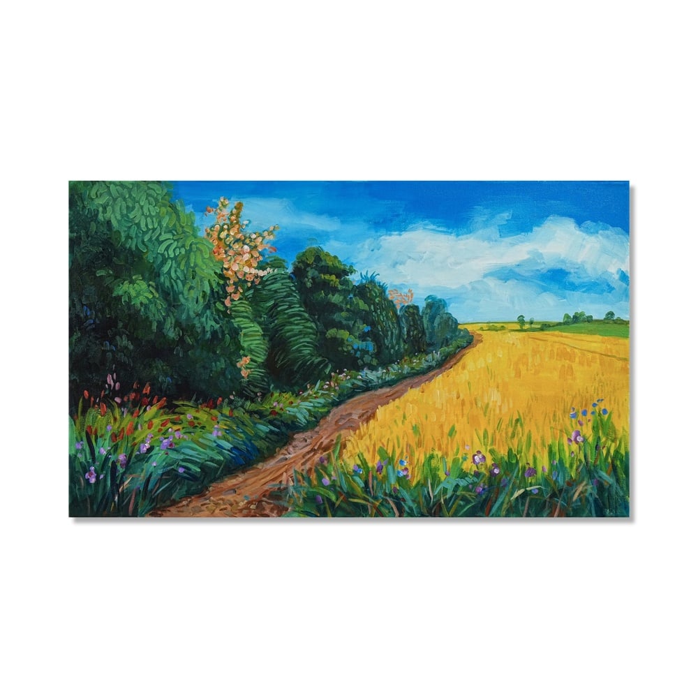 DAVID HOCKNEY (B.1937), ATTRIBUTED TO, OIL ON CANVAS: Signed (verso) Image Dimensions: 27 1/2 x 45 1/2 in (69.5 x 115.5 cm) This painting comes with a COA, as received. David Hockney stands among the most influential living painters of the modern era,