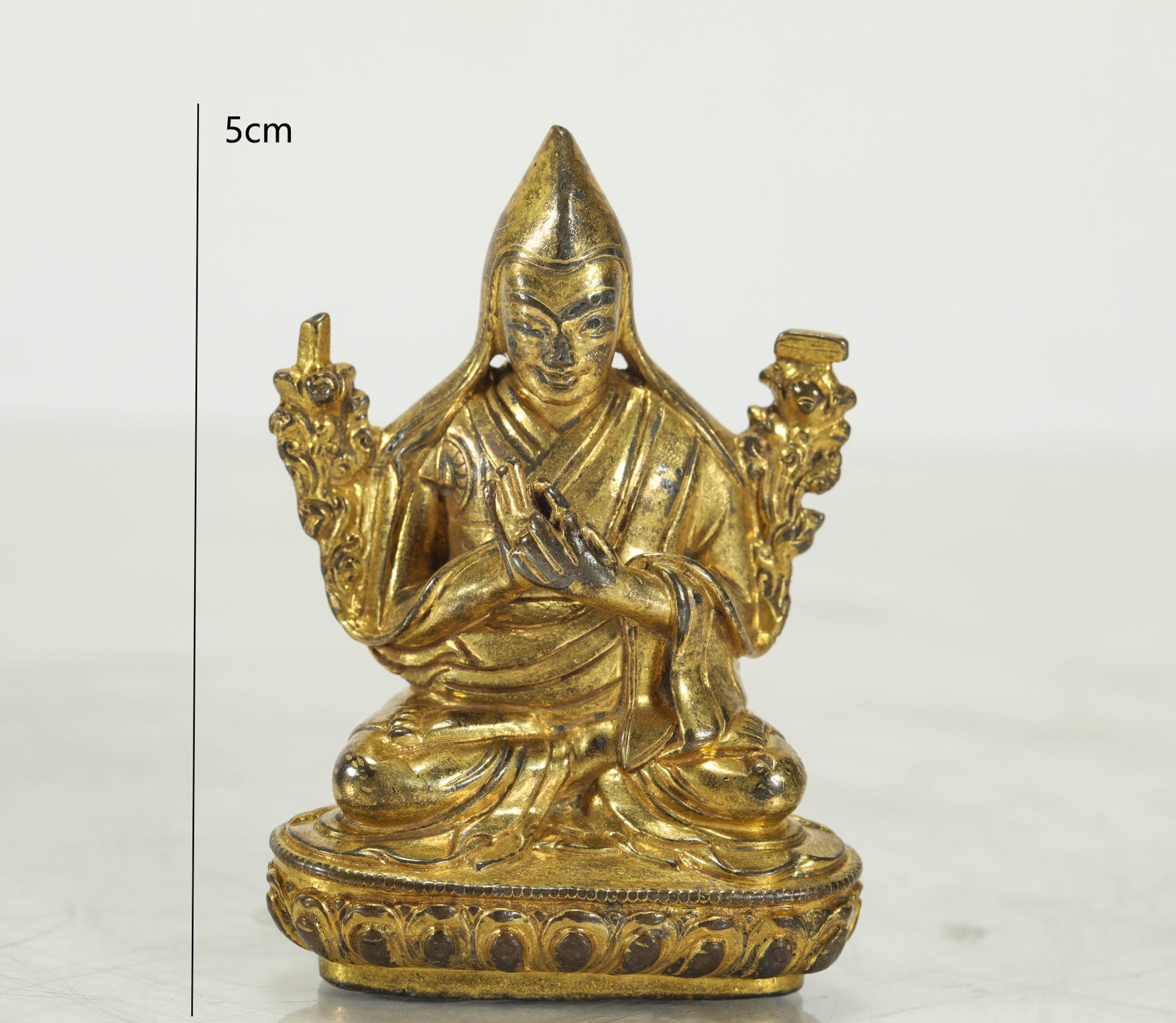 LIU ZONGKHAPA OF THE QING DYNASTY: H:5CM