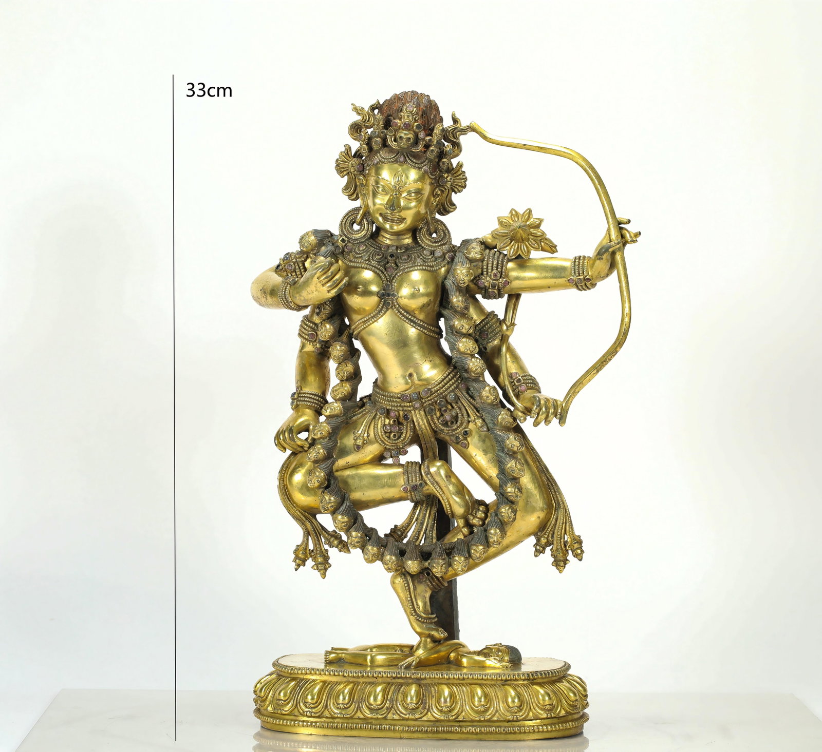 DANSA THIL MONASTERY GILDED BUDDHA MOTHER: H:33CM