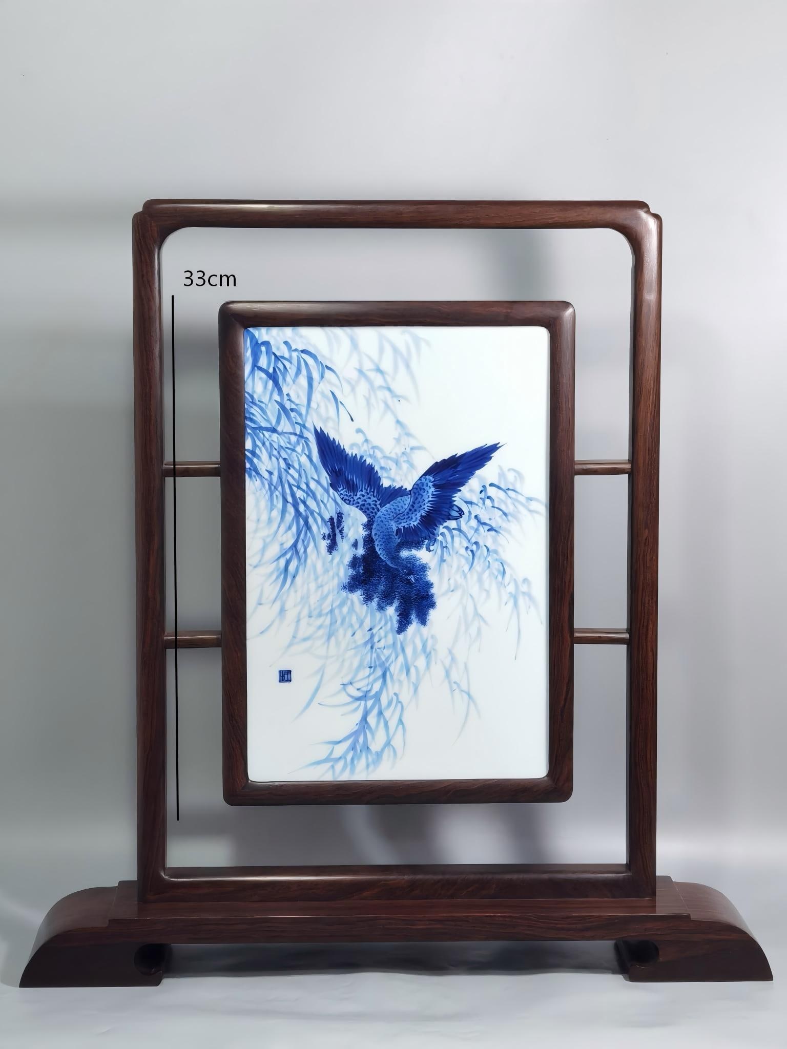 REPUBLIC OF CHINA WANG BU QINGHUA PORCELAIN PLAQUE: H:33CM L:22CM