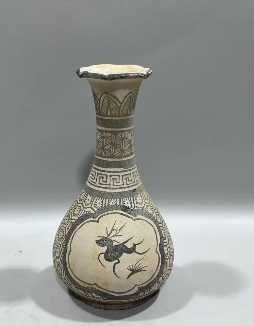 SONG DYNASTY CIZHOU KILN JADE POT SPRING: H:16CM