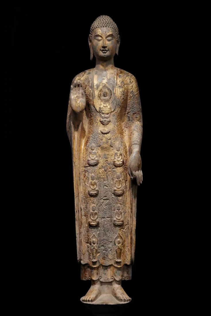 WARRING STATES PERIOD BLUESTONE BUDDHA STATUE (1 of 9)