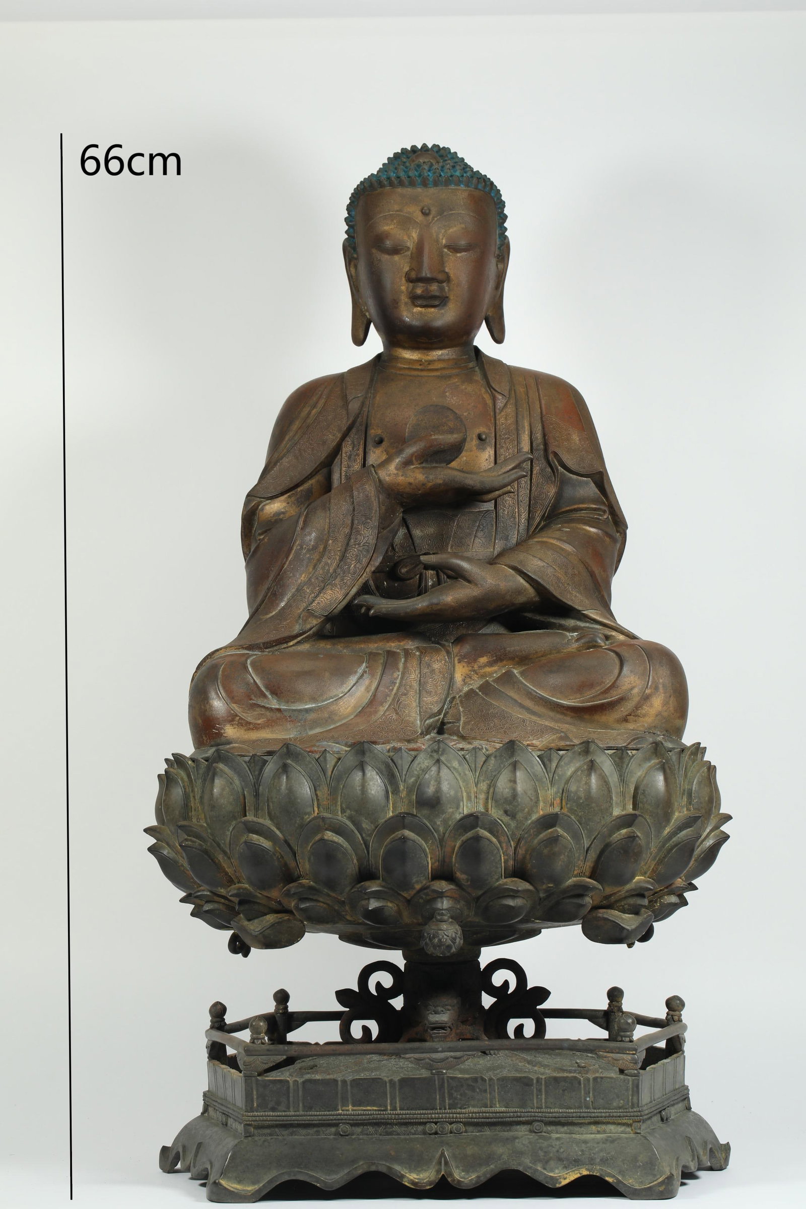 MING DYNASTY GILDED SHAKYAMUNI BUDDHA STATUE (1 of 8)