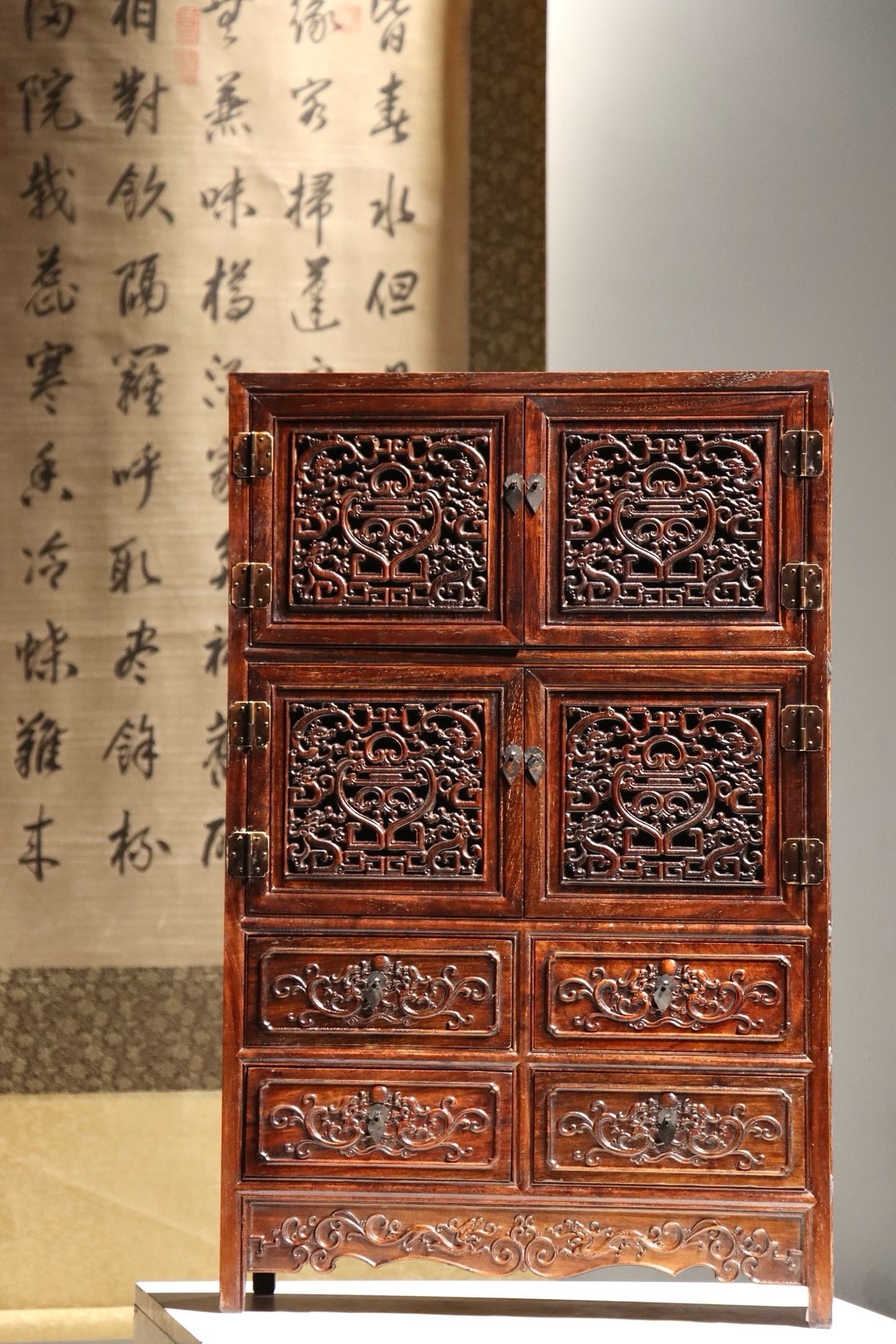 MING DYNASTY HUANGHUALI BOOKCASE: H:78CM L:50CM