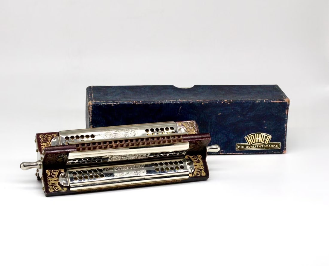 Vintage Discontinued Hohner Four-Sided Rotary Harmonica with Original Case (1 of 8)