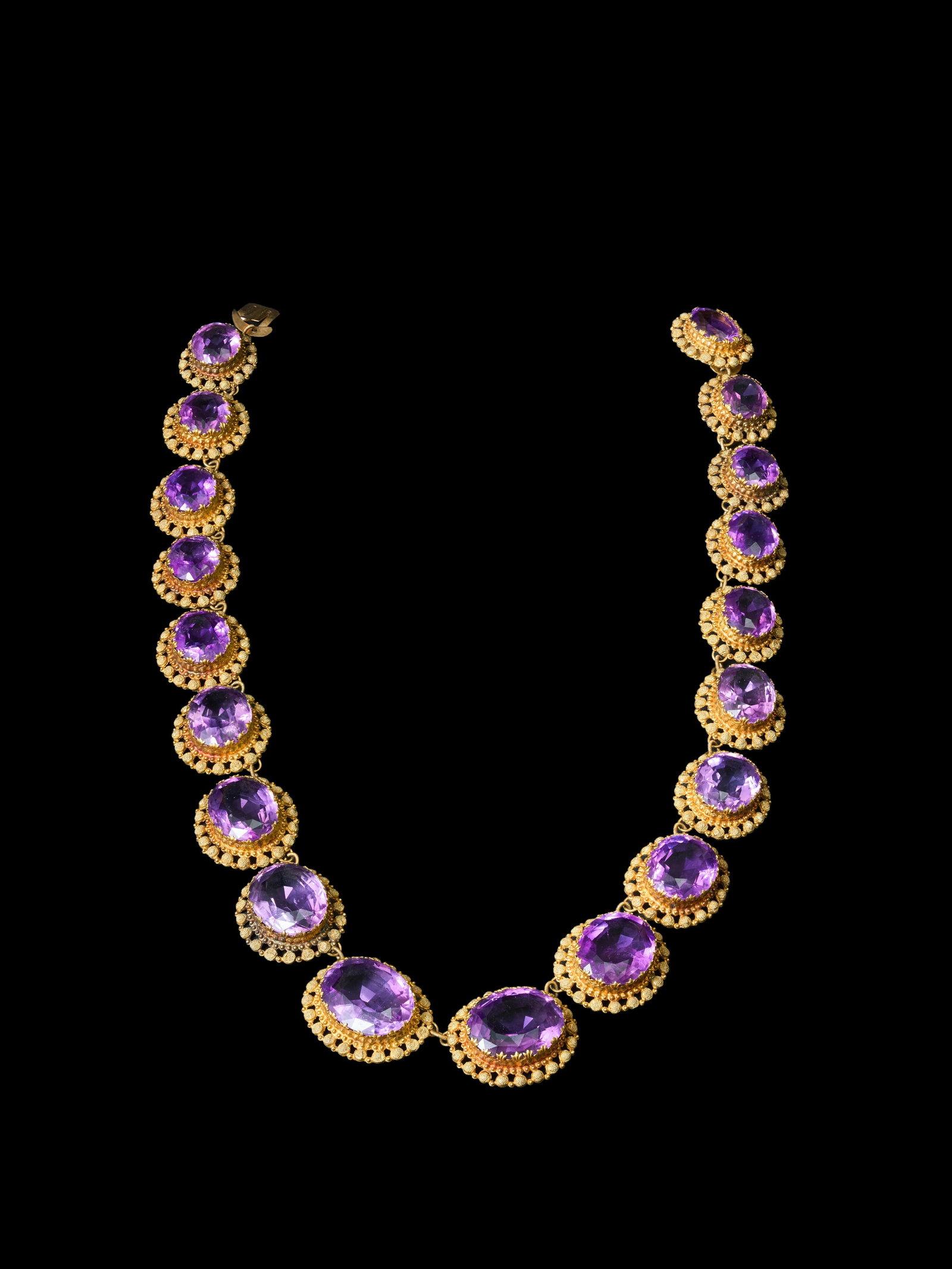 19th-Century French Napoleonic-Era 18K Gold Amethyst Necklace (1 of 6)