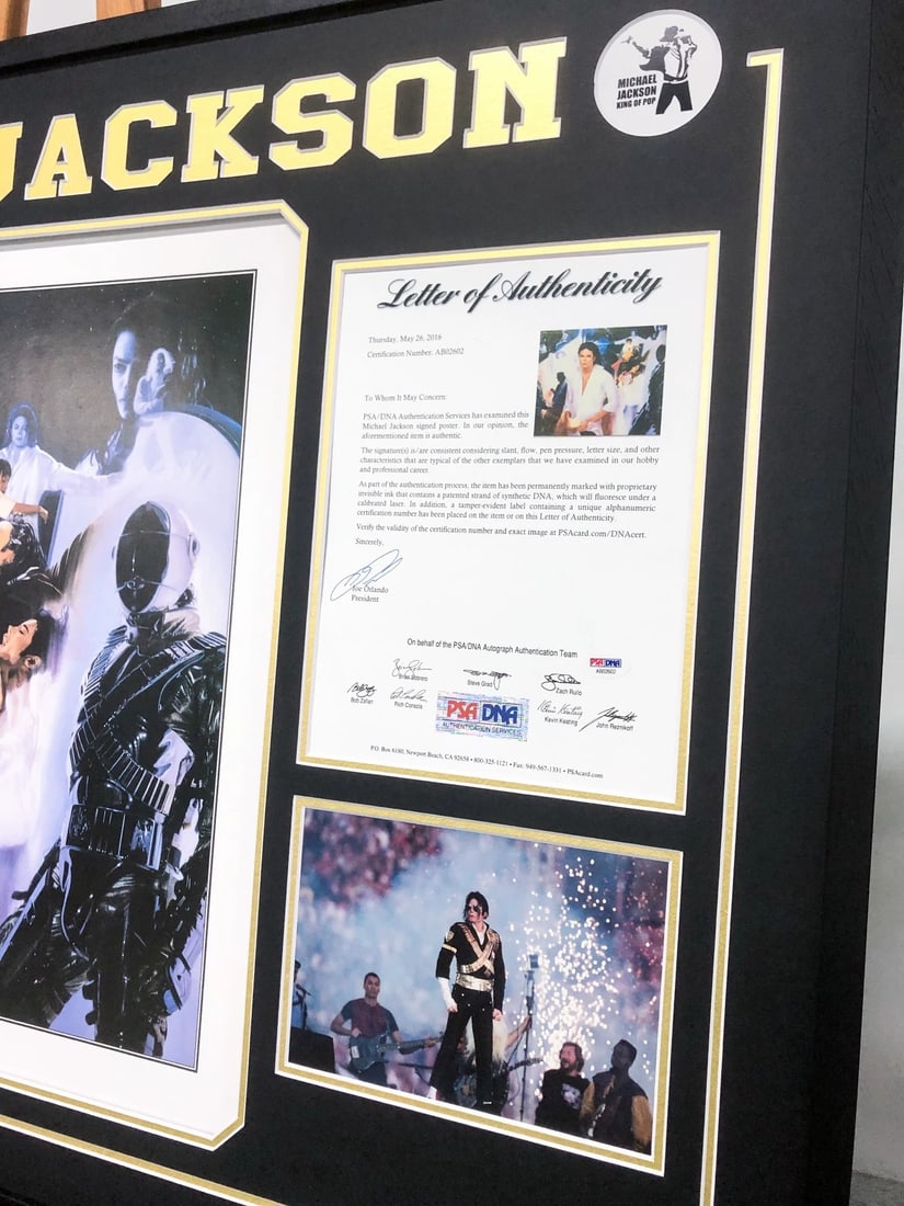 Michael Jackson Signed Poster, PSA Authenticated - 2