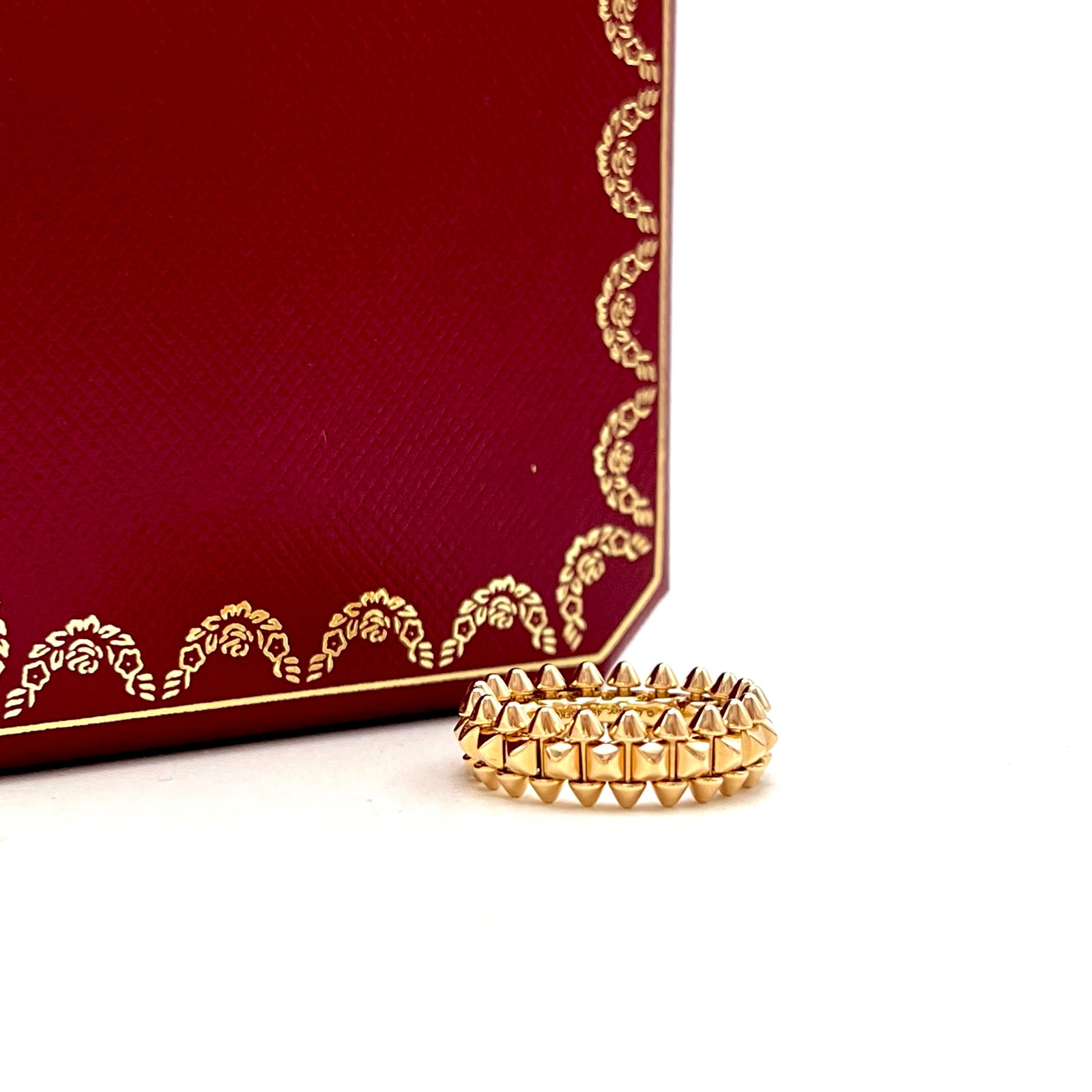 Cartier Clash de Cartier Ring, 18K Yellow Gold, Double-Row Studs: 49#
